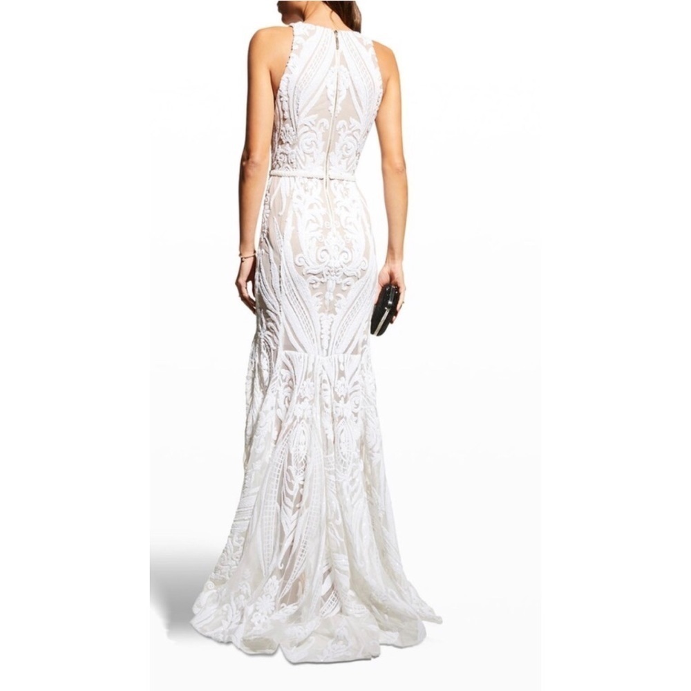 NWT Bronx And Banco Ester Beaded Deep V Sequin-embellished Gown Bridal Dress XS - Picture 13 of 13